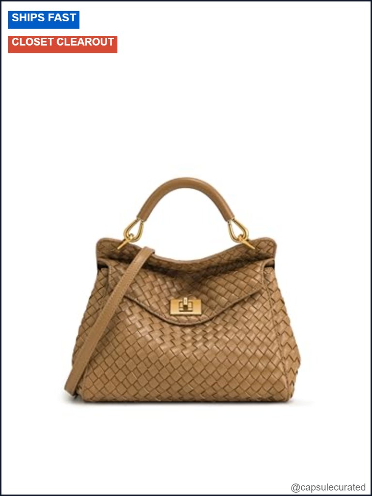 Vegan Leather Top Handle Satchel Bag With Crossbody Strap